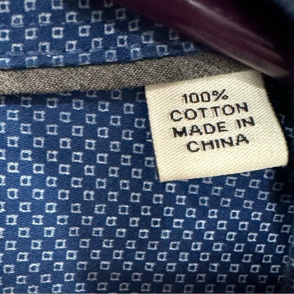 WRK Men’s Shirt Dress Shirt Button Down 100% Cotton Blue White Size Neck 15.5 - Picture 4 of 8